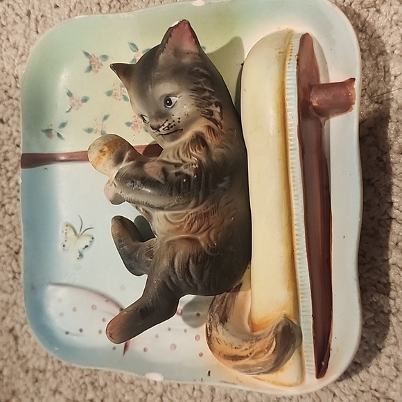 Vintage 1950's Wall Art. 3d Kittens At Play Brand Napco - Picture 2 of 14